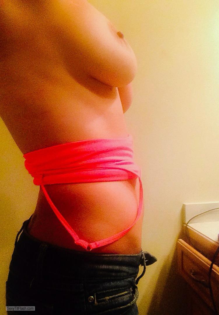 Tit Flash: My Medium Tits (Selfie) - Laynie from United States